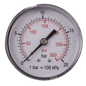 Pressure Gauge 0-20bar1/4rear 63mm D6314r20
